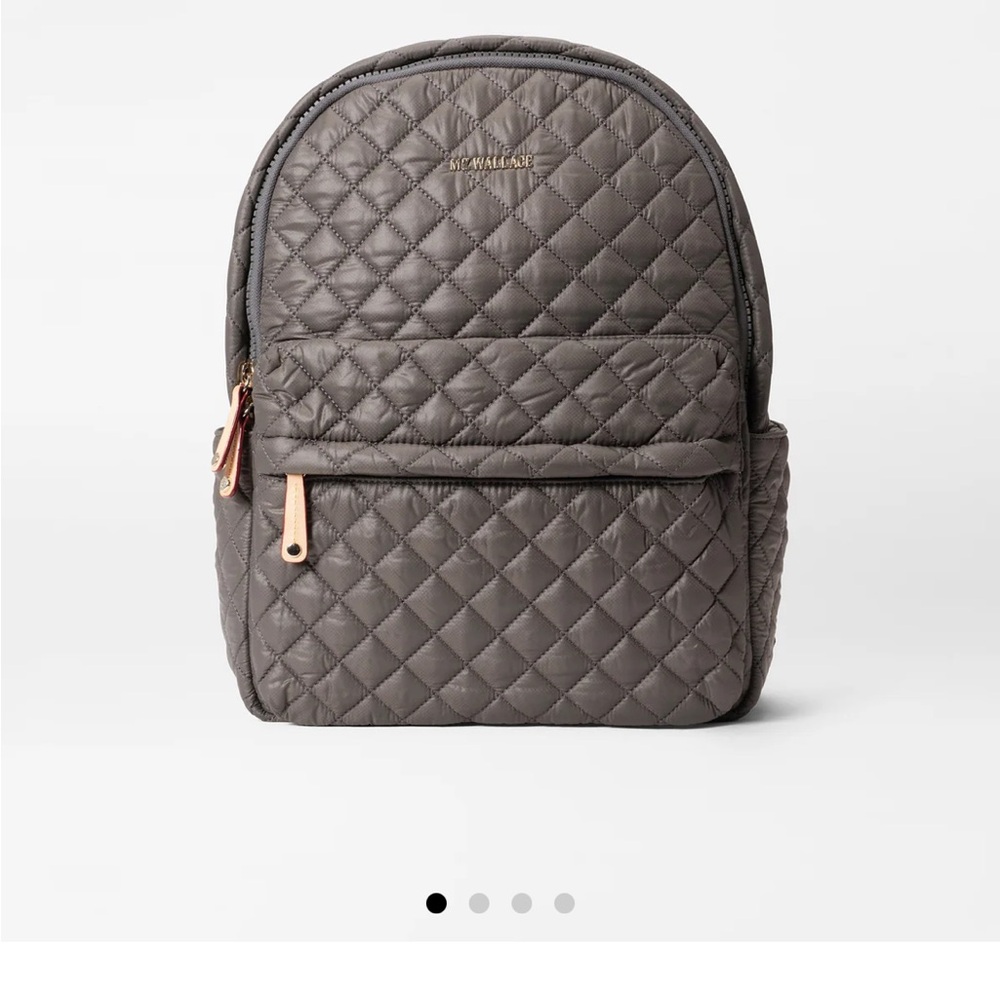 Quilted Backpack in Green by MZ Wallace